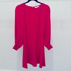 Eliza J Bisho sleeve dress size 10 color raspberry magenta